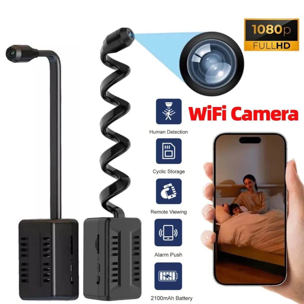 Mini WiFi Motion Detection Telecamera di sicurezza di sorveglianza Monitoraggio remoto HD 1080P Telecamera wireless domestica per interni Baby Dog Cat