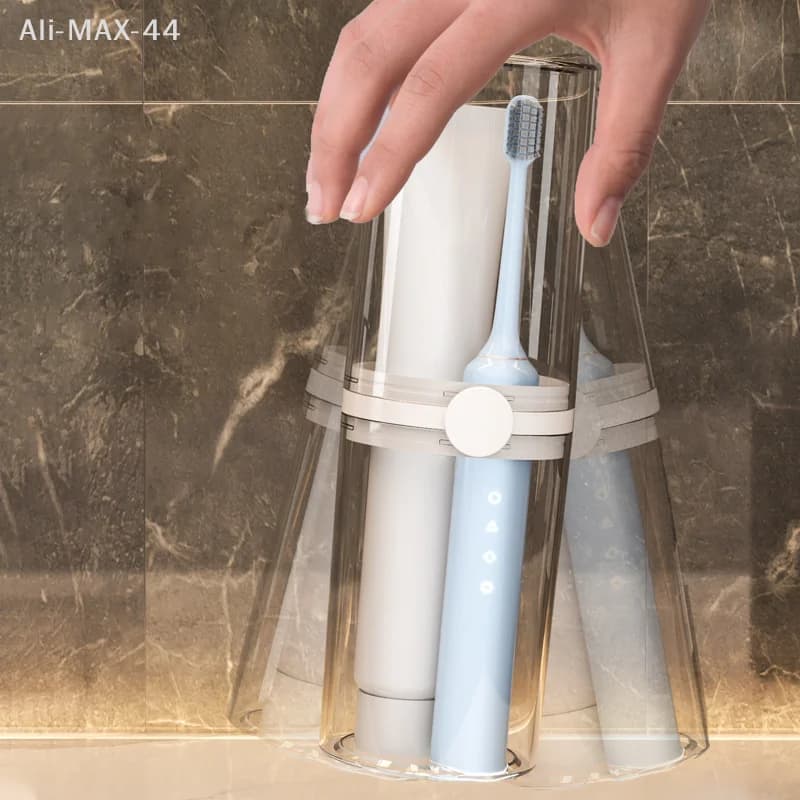 Porta Spazzolino da Viaggio Portatile con Porta Dentifricio, Contenitore Organizzatore per Bagno, Scatola Economica e Creativa per Articoli da Toeletta