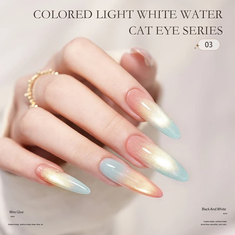 COLORE PERFETTO Collezione Cat's Eye Glitter Burst ad alta densità 4 colori, 1 pezzo 5 g/4 pezzi 20 g Smalto per unghie gel glitterato per olografico