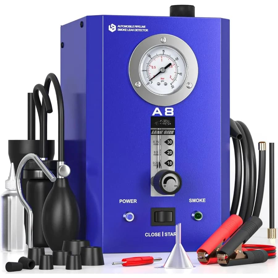 Rilevatore di perdite fumi per sistemi EVAP veicoli 12V DC con macchina del fumo integrata per test diagnostici del tubo del carburante e del vuoto