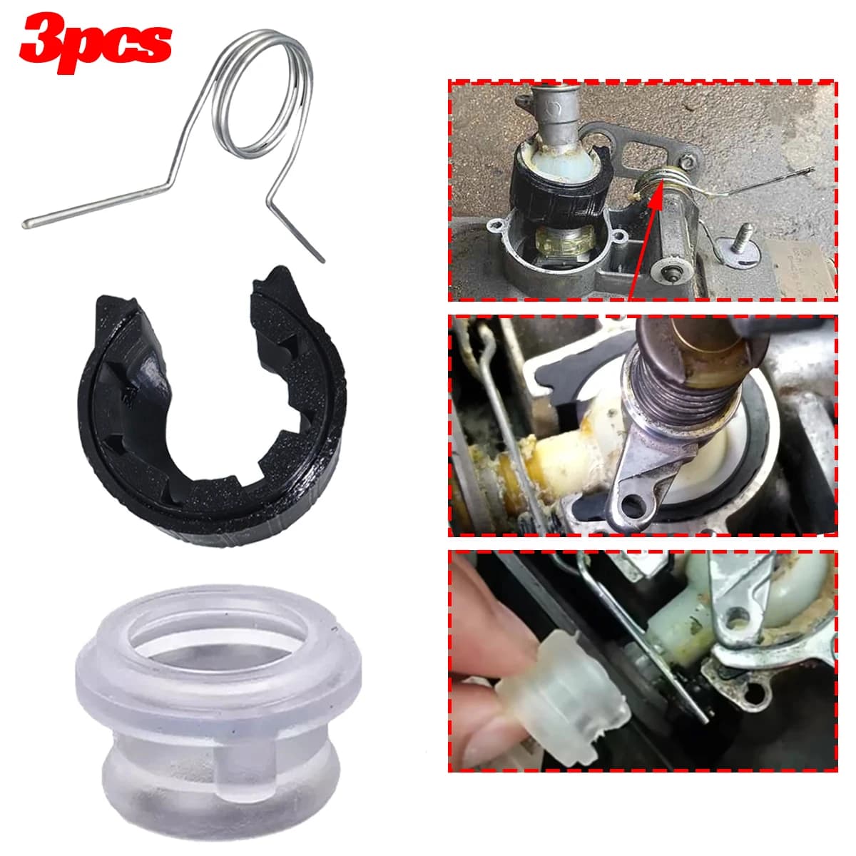 3 pz Gear Linkage Selettore Borsette Asta Del Cambio Leva Boccola Molla Kit Shifter Sfera Supera Borsette Trasmissione Manuale Per VW Golf MK4