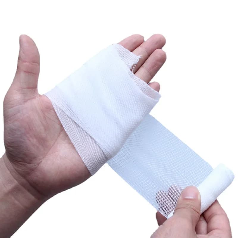 Bende elastiche Kit di pronto soccorso bende di garza rotolo nastro per medicazione per ferite bende per cure di emergenza infermieristiche