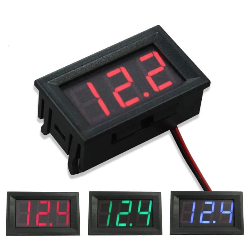 DC4.5V-30V Voltmetro digitale impermeabile Auto Barca Moto Display a LED da 0,56 pollici Volt Misuratore di tensione Mini Tester Pannello Amperometro