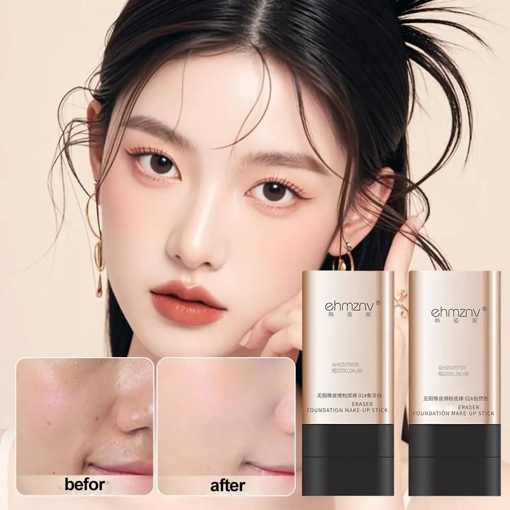 stick background with ivory white lyric color natural Corrector foundation stick makeup lasting for all skins