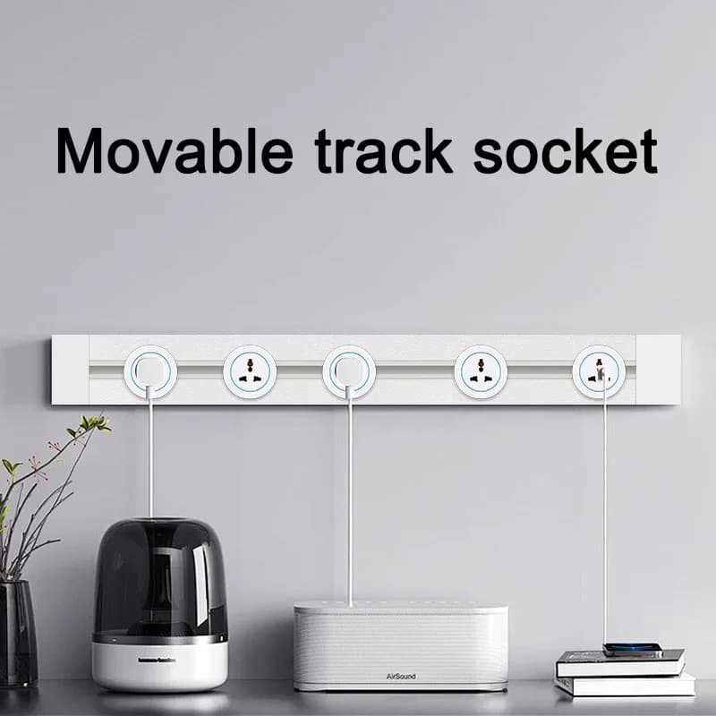 Presa a muro per cucina, presa universale standard FR EU US UK, adattatore rotondo rimovibile, presa elettrica con USB, bianca