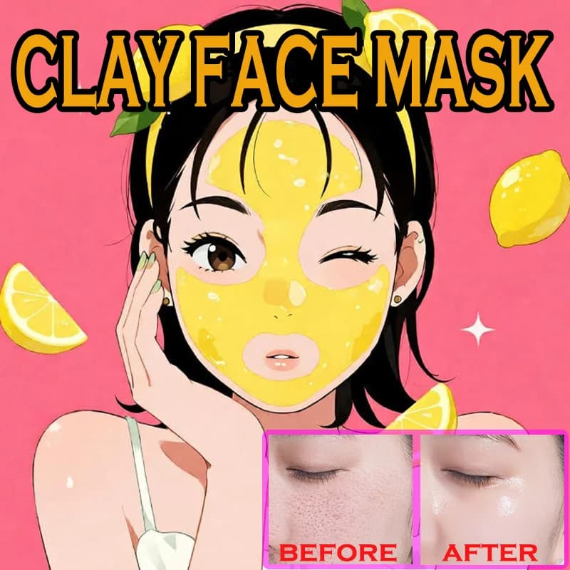 Vitamin C Mask and Curcuma Clay Deep facial cleansing Improves dark spots Hydrating skin care Shake skin Bright skin