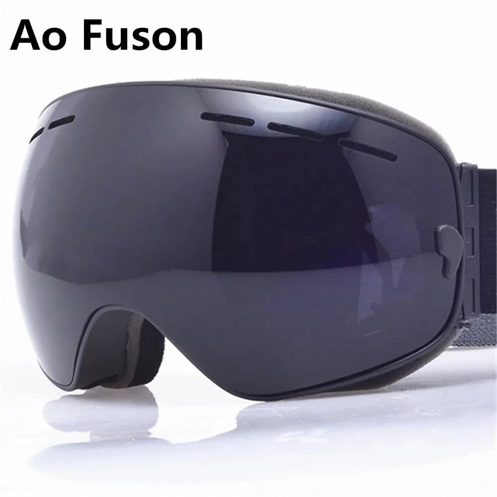 Occhiali da sci snowboard strato singolo antiappannamento UV400 grandi occhiali sferici uomo donna sci motoslitta maschera occhiali da neve