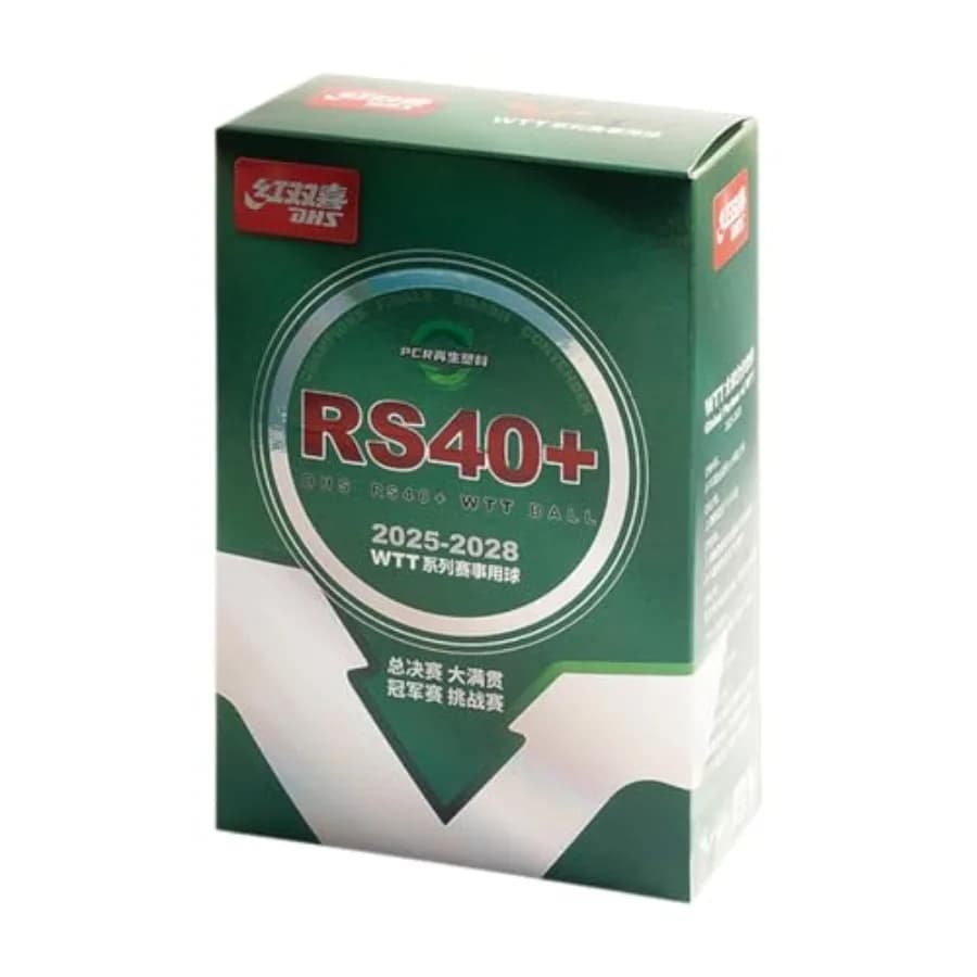 Pallina da Ping Pong Sports RS40 WTT 3 Stelle - Materiale PCR Riciclato, Pallina Ufficiale WTT, Approvata ITTF, Per Tornei, Con Cucitura, 40mm