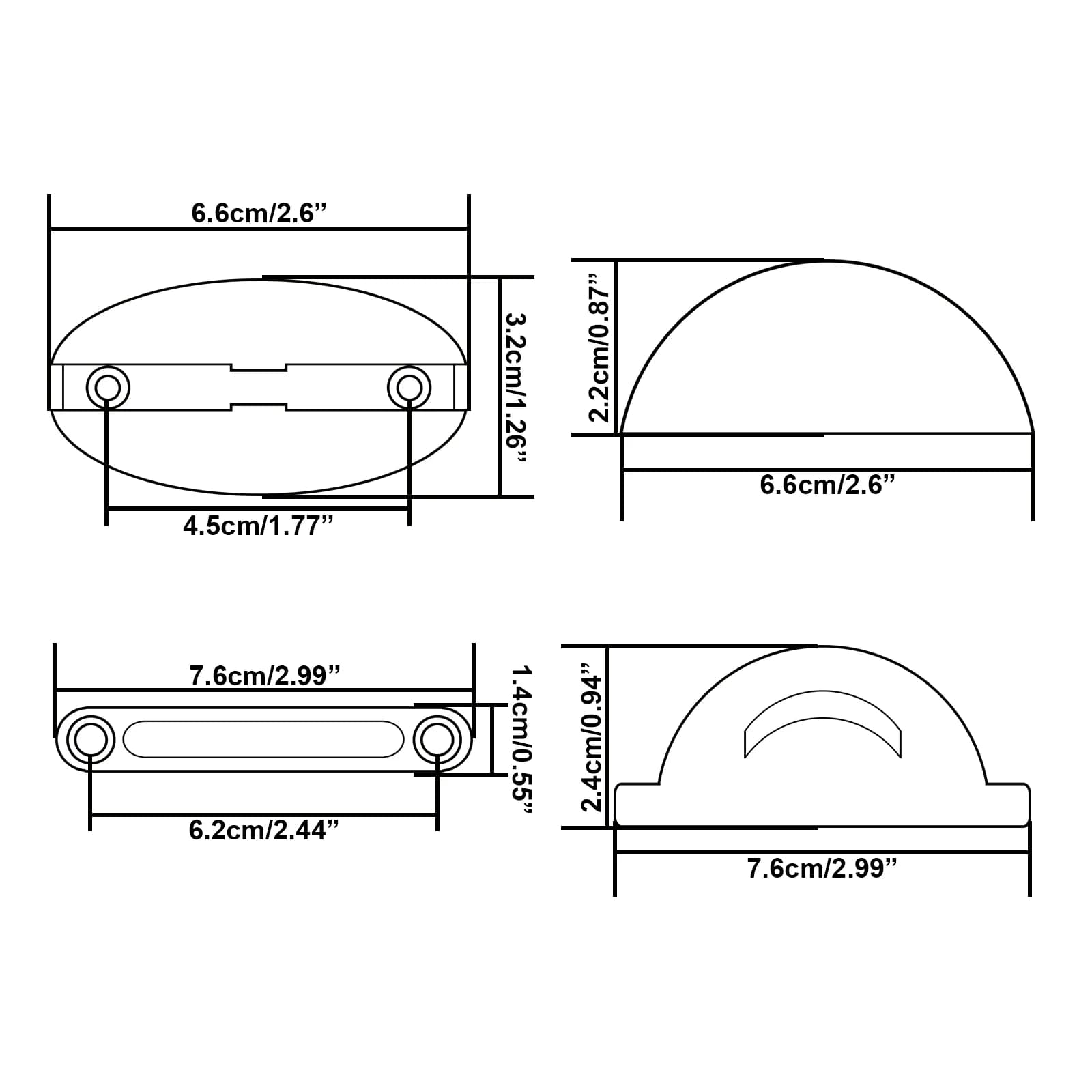 1x / 2x Fermacancello per Camper, Roulotte, Motorhome, Barche, RV - Clip di Fissaggio, Supporto, Chiusura di Sicurezza - Ricambi per Camper, Roulotte, Motorhome, Barche