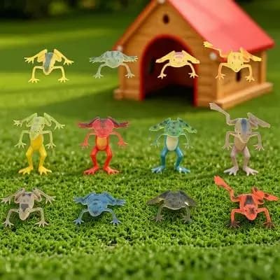 12 pezzi di giocattoli a forma di rana in plastica di alta qualità, ausilio sensoriale per l'apprendimento, premio per feste a tema per bambini, regalo per la prima educazione
