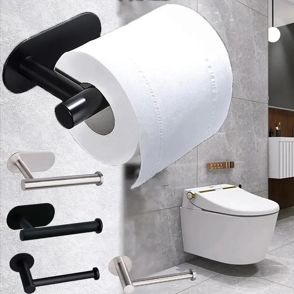 Senza foratura porta carta igienica rotolo da bagno Dispenser per asciugamani in tessuto appendiabiti per tovaglioli in acciaio inossidabile accessori da cucina