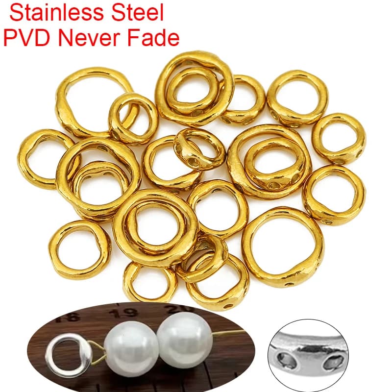 20 pieces of stainless steel necklace closures hooks for threading beads supplies never fade terminal connectors for creating jewelry with diy necklaces