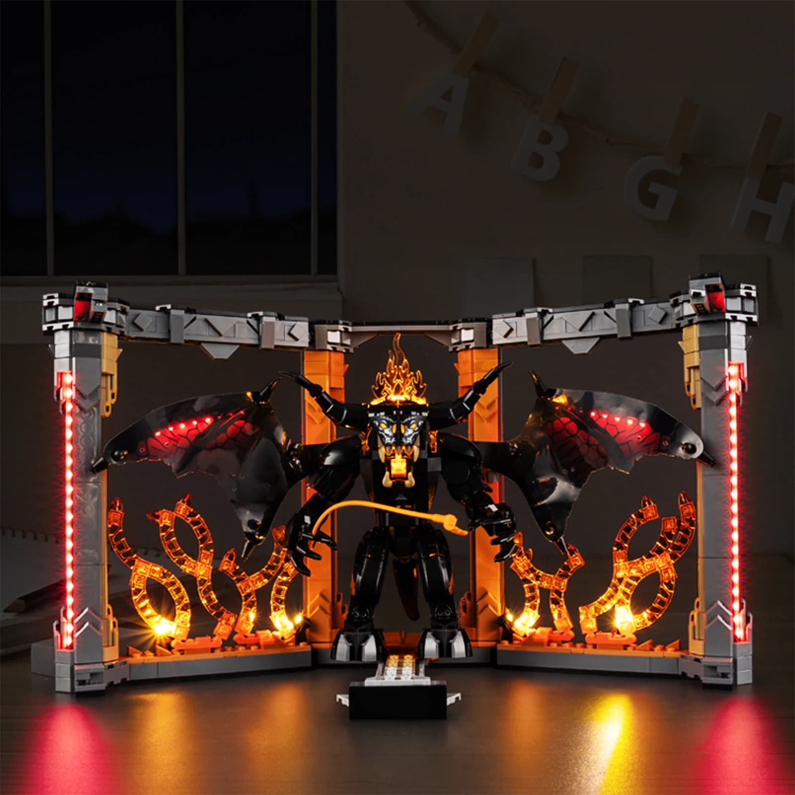 Set di illuminazione a LED senza modello adatto per LEGO Il Signore degli Anelli Balrog Book Nook 10367 (escluso blocchi di costruzione)