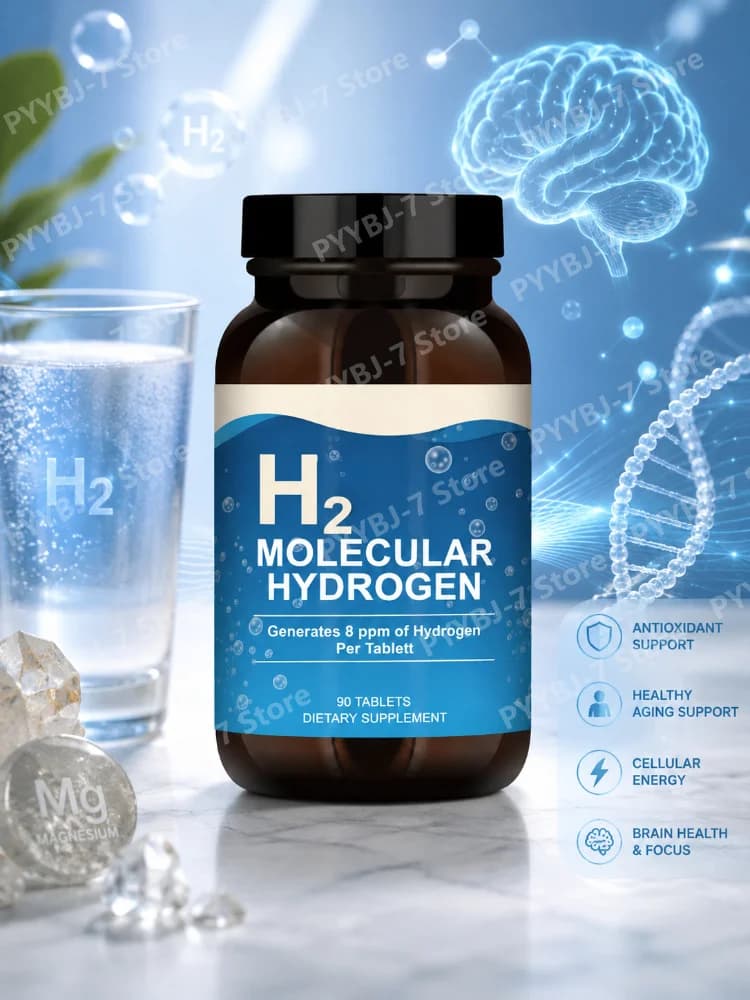 H2 Molecular Hydrogen - Supports Healthy Aging Cellular Energy & Brain Health -with Elemental Magnesium Daily Mineral Supplement
