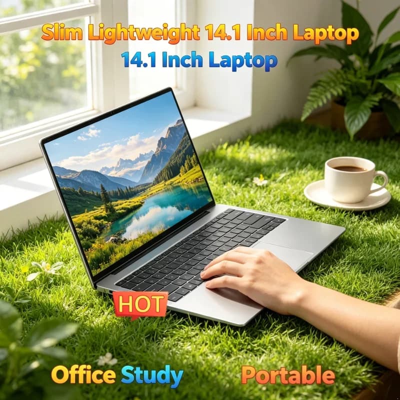 Laptop da Gaming Ultra Sottile con Intel Core I9-9880H, 14.1", 32GB RAM, 2TB SSD, Windows 11, 1920*1080, per Ufficio, Studio e Uso Domestico