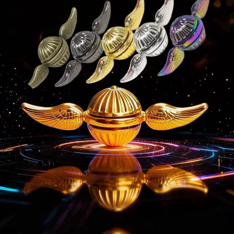 Giocattolo Antistress EDC Fidget Spinner con Ali Rotanti, Giroscopio per Bambini e Adulti, Sfera Metallica Rotante da Scrivania