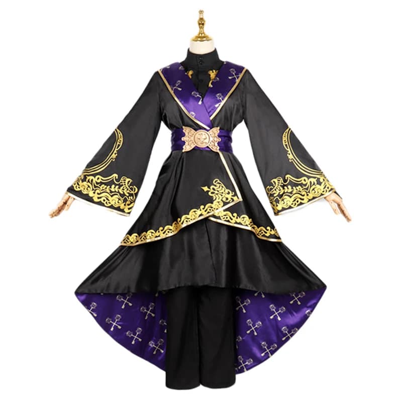 Cosplay costume puzzle black mantle fantasy Carnival party costume Halloween uniform