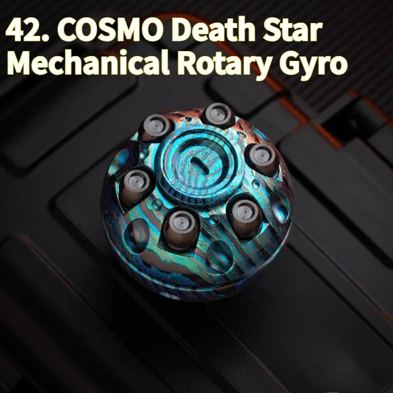 42. COSMO Toujie EDC Nuovo Materiale Death Star Meccanico Rotante In Metallo Spinner Fidget Spinner Alleviare Lo Stress Giocattolo Da Tavolo