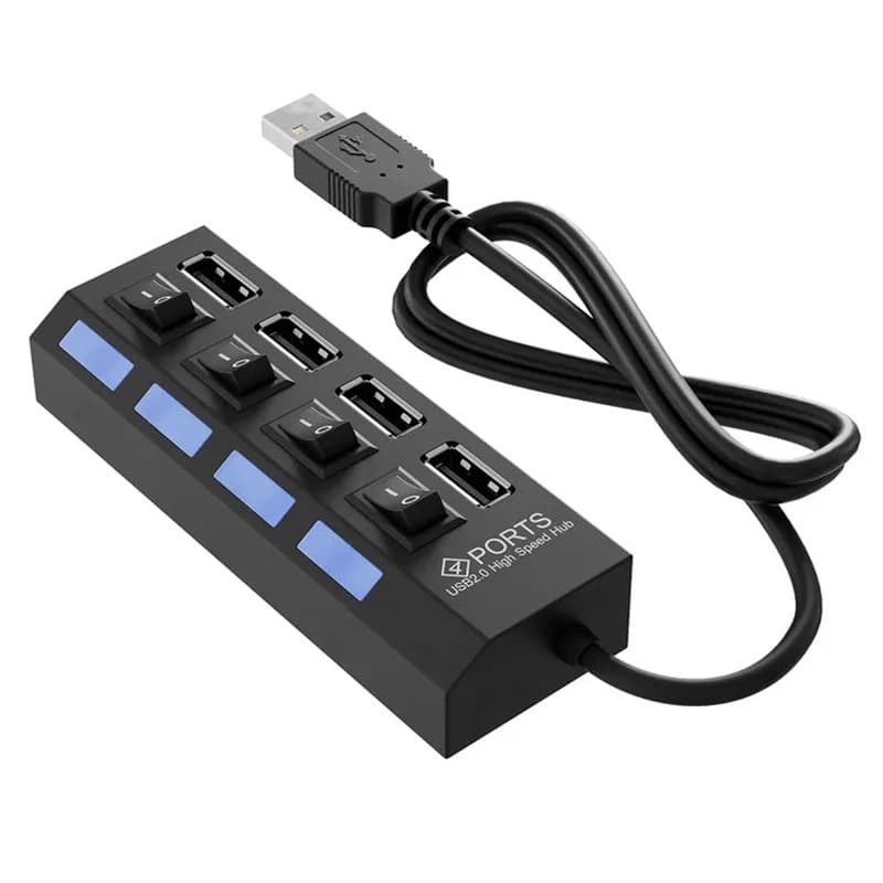 HUB USB 2.0 Adattatore di alimentazione USB 3.0 Porte multi USB Adattatore di alimentazione Espansore Splitter multiporta USB con interruttore per computer portatile