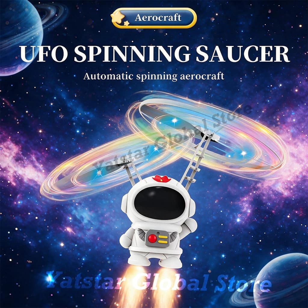 Creative Mini Astronaut Drone Spaceman Flying Robot Helicopter Hand Control USB Charging Luminous Toy Kids Boys Girls Gifts Fun