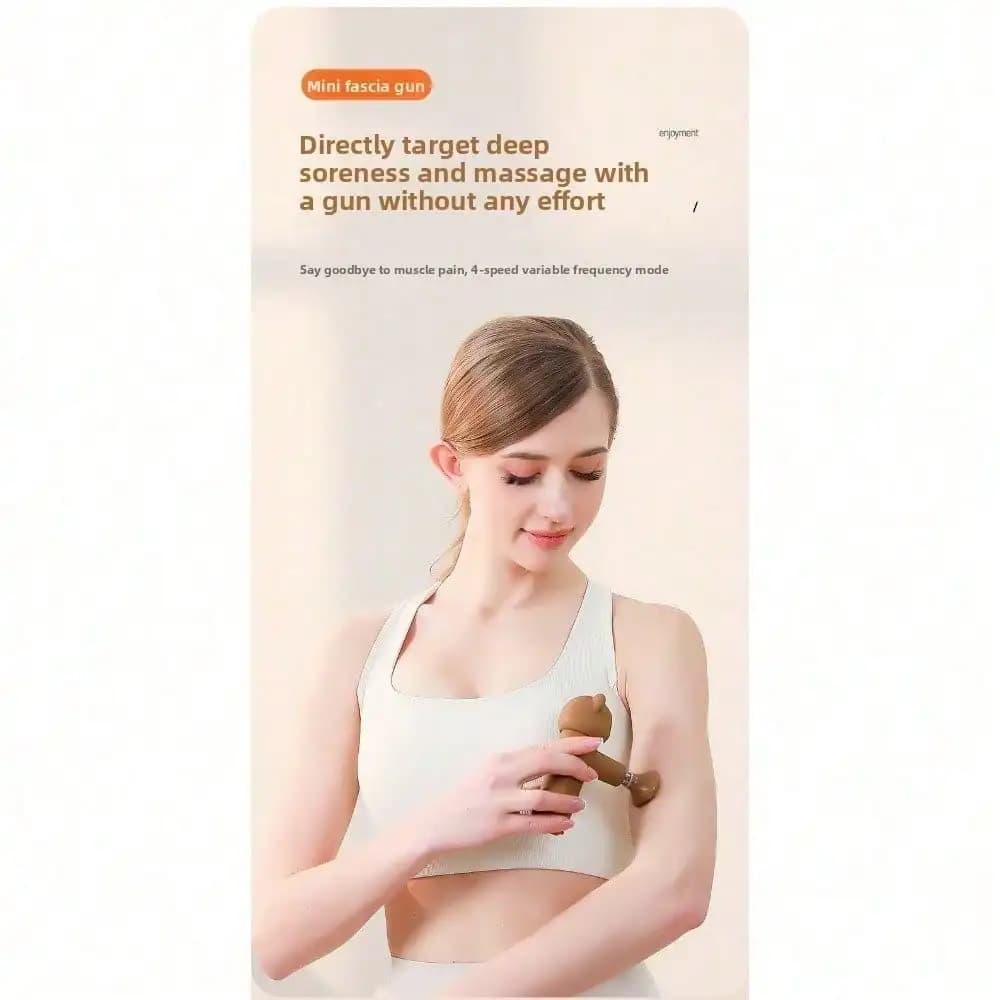 Mini Muscle Massage Gun For Men Women Home Gym Muscle Relief 1PC Birthday Gift Low Noise Portable Deep Tissue Fascia Massager Relieve fatigue in the neck and back Office Business Trip Gym Holiday gifts, weekend, travel