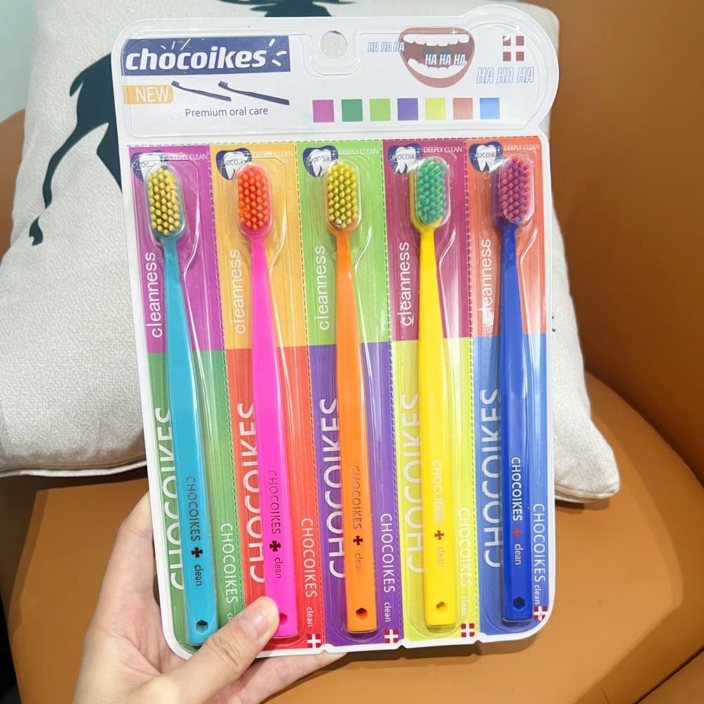 5 pz Cura Dei Denti Orale Spazzolino Da Denti Portatile Dentale Pulito Setole Morbide Spazzolino Interdentale Igiene Orale per Adulti Pulizia Profonda