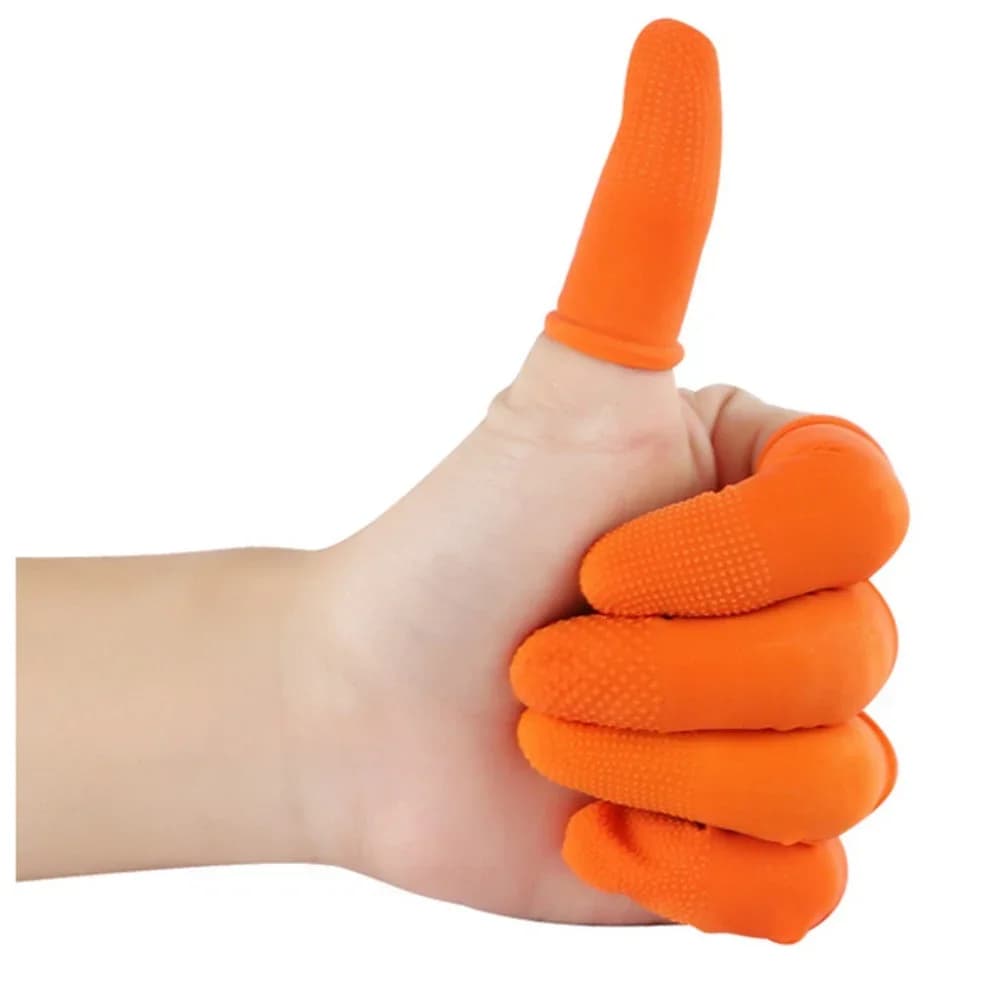 30pc monouso in lattice per le dita antistatico senza polvere punte delle dita in gomma guanti protettivi per le dita protezioni per le dita S/M/L