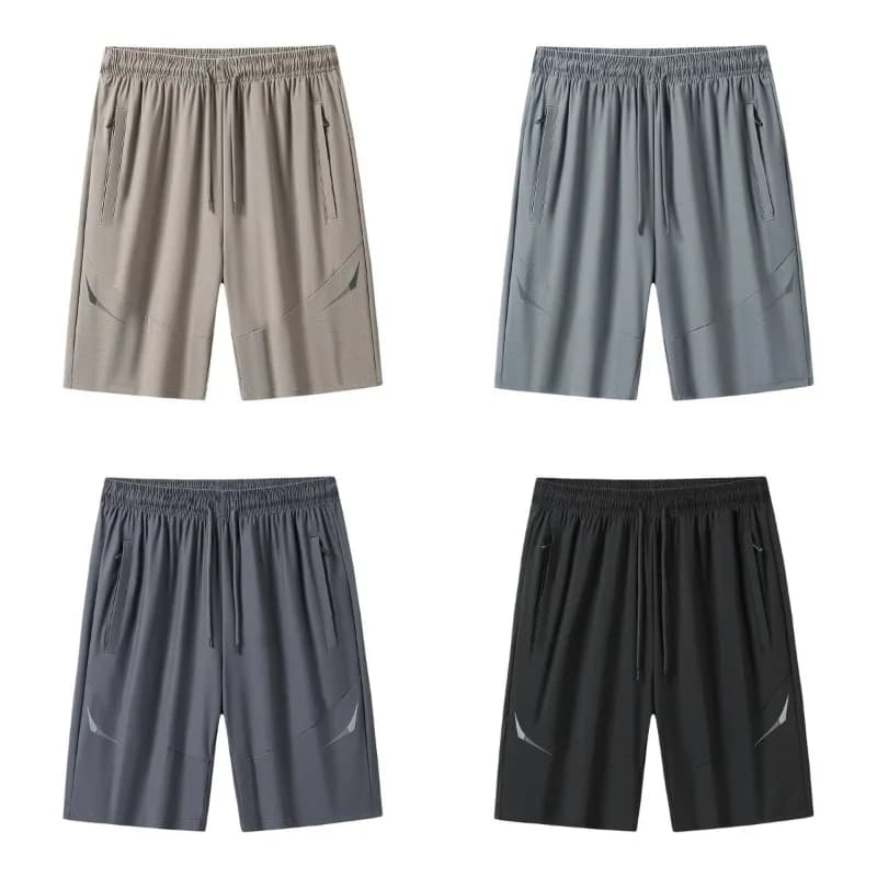 Pantaloncini Estivi da Uomo alla Moda in Seta Ghiacciata, a Tre Quarti, per Sport all'Aperto e Pallavolo, Assorbenti e ad Asciugatura Rapida