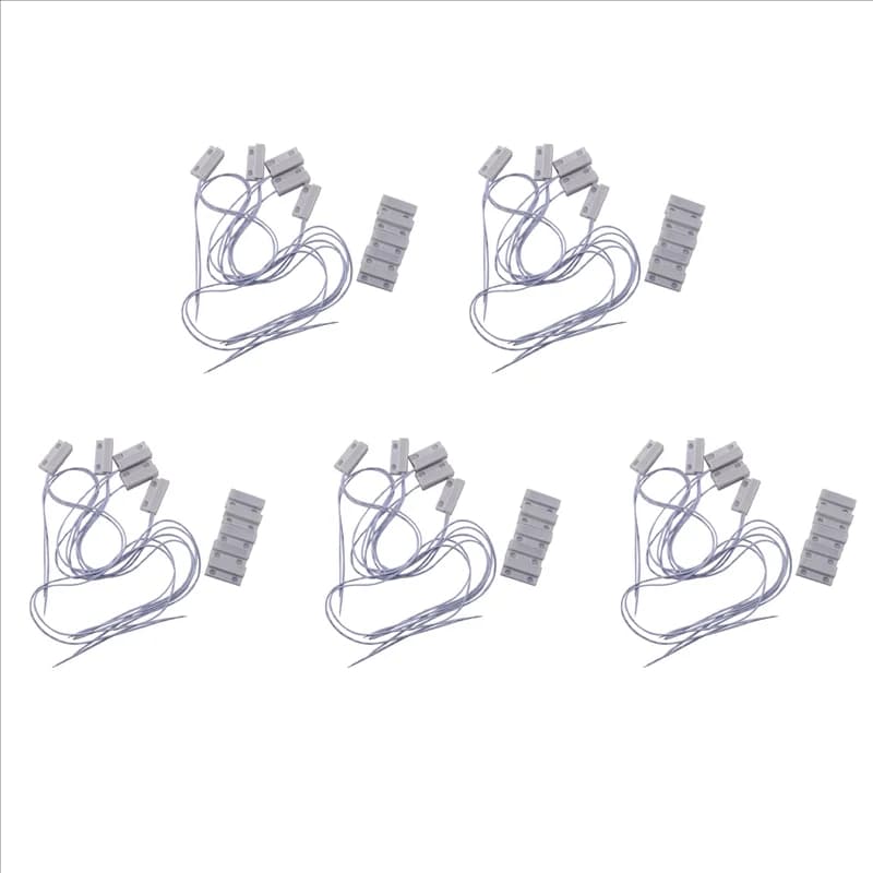 25 Pezzi Sensore Magnetico Cablato MC-38 per Porte e Finestre, Interruttore per Sistema di Allarme Domestico, Normalmente Chiuso (NC)