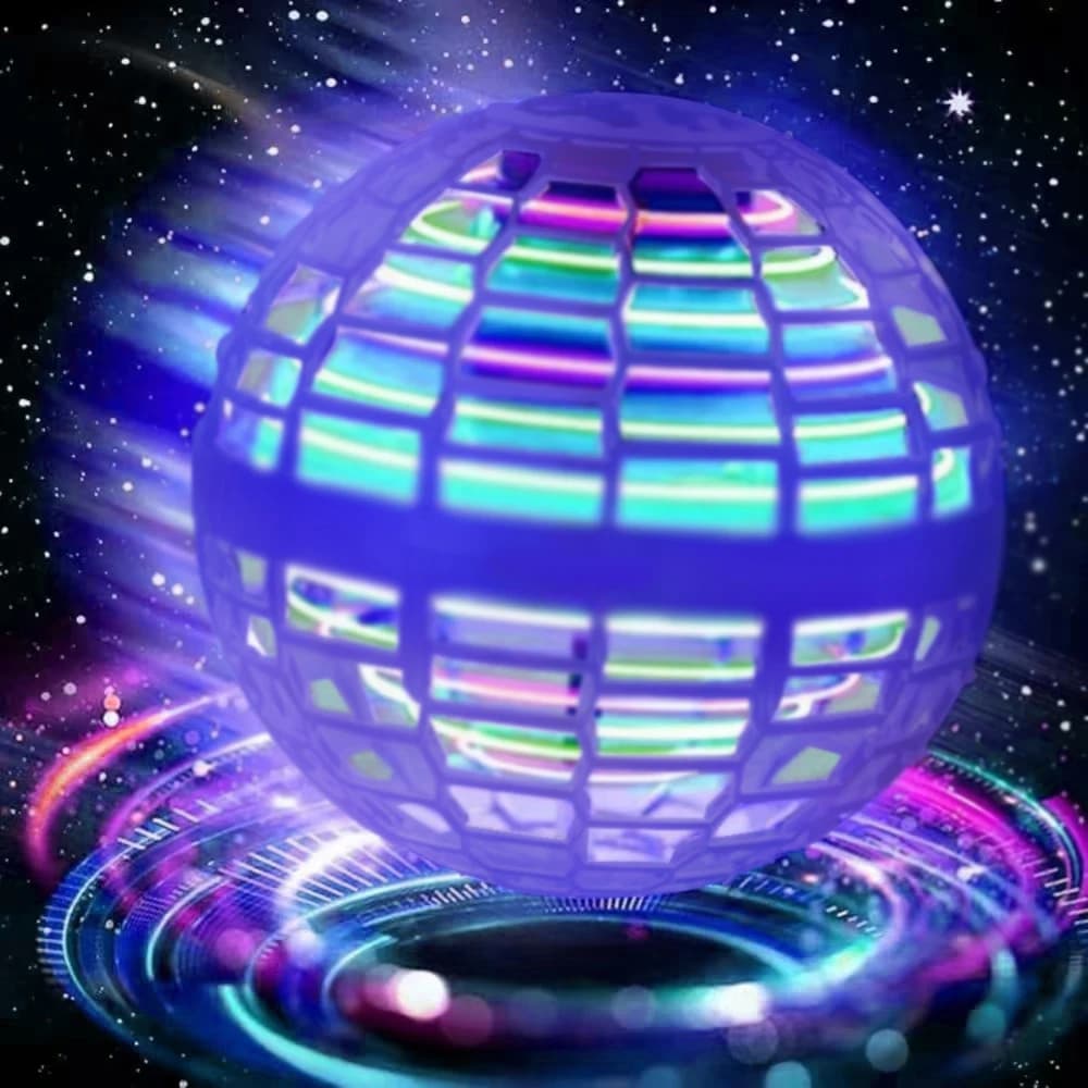 Hand-controlled Color LED Cosmic Globe for Kids Flying Ball 360 ° Rotating Suspension Ball suitable for indoor and outdoor toys