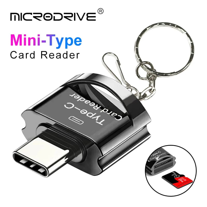 Lettore di schede USB tipo C Adattatore USB-C TF Micro OTG Lettore di schede di memoria di tipo C per smartphone portatile