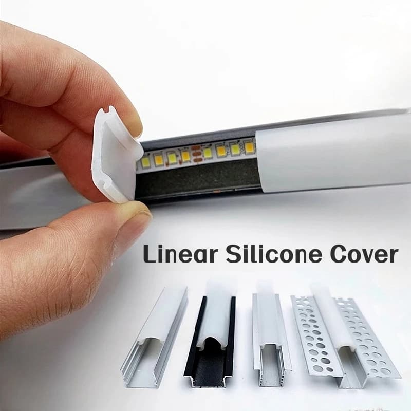 1-20m Paralume LED hood Aluminum profile Silicone cover Channel Replaceable diffuser line Flexible bar Strip light Enclosure