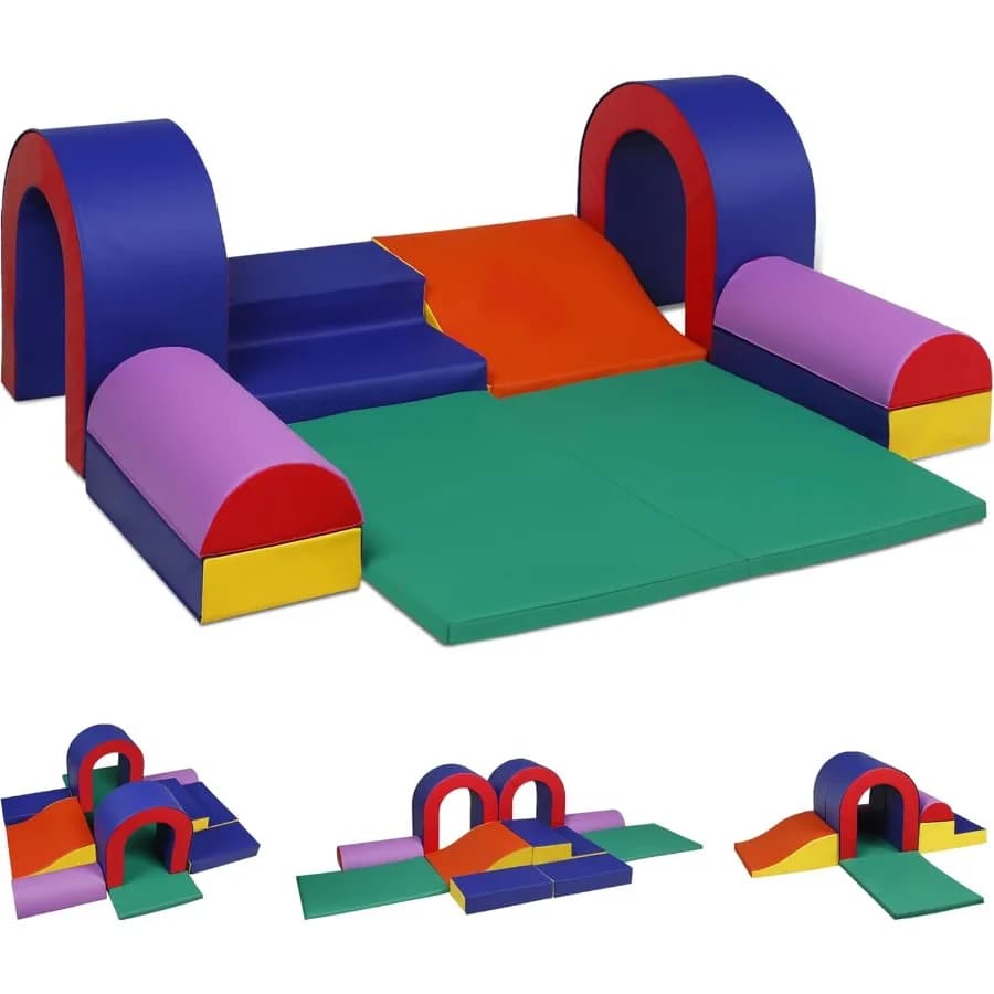 Blocchi da arrampicata in schiuma da 10 pezzi Giocattoli da arrampicata morbidi per i più piccoli Set da gioco per attività per bambini leggero per arrampicata in palestra per interni per C
