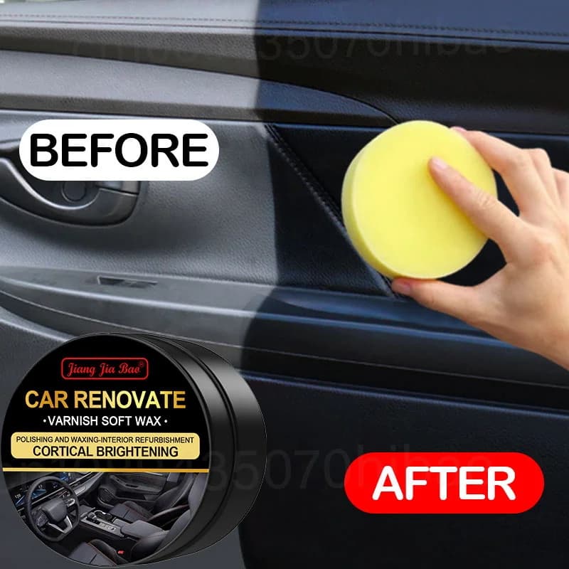 Rinnovatore per Plastica Auto, Cera per Interni, Ripristino Pannelli, Lucidatura per Pelle, Plastica e Gomma, Crema per Cura e Riparazione Auto
