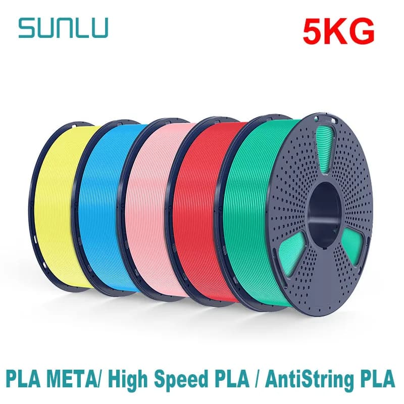 SUNLU 5KG 3D AntiString PLA/PLA Meta/high speed PLA thread 1.75mm 1 kg/roll 3D filament 3D printer neatly wrapped for 3D printer