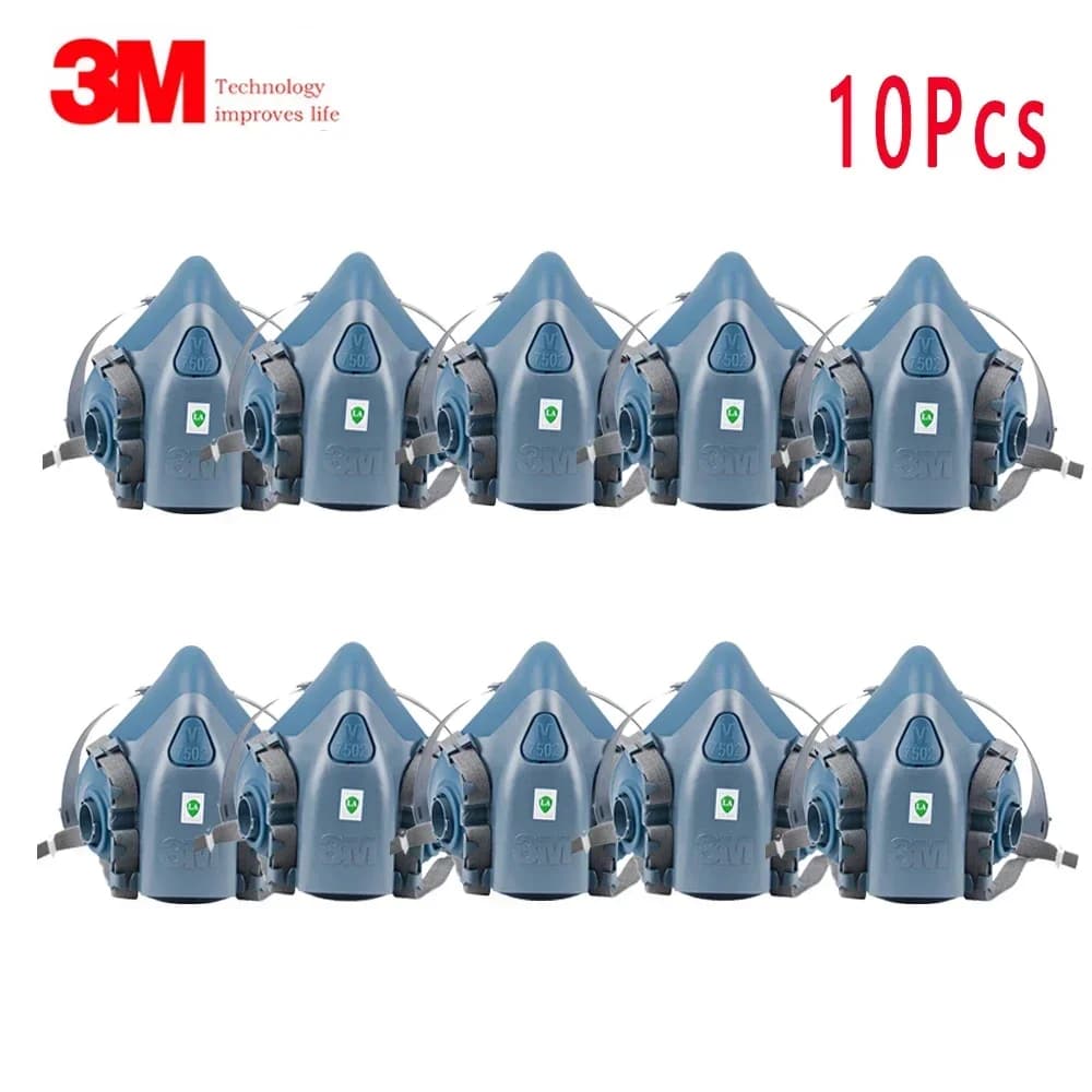 10 pezzi 3M 7502 maschera antigas respiratore chimico maschera protettiva vernice industriale spray può abbinato con filtro 6000 anti gas organico