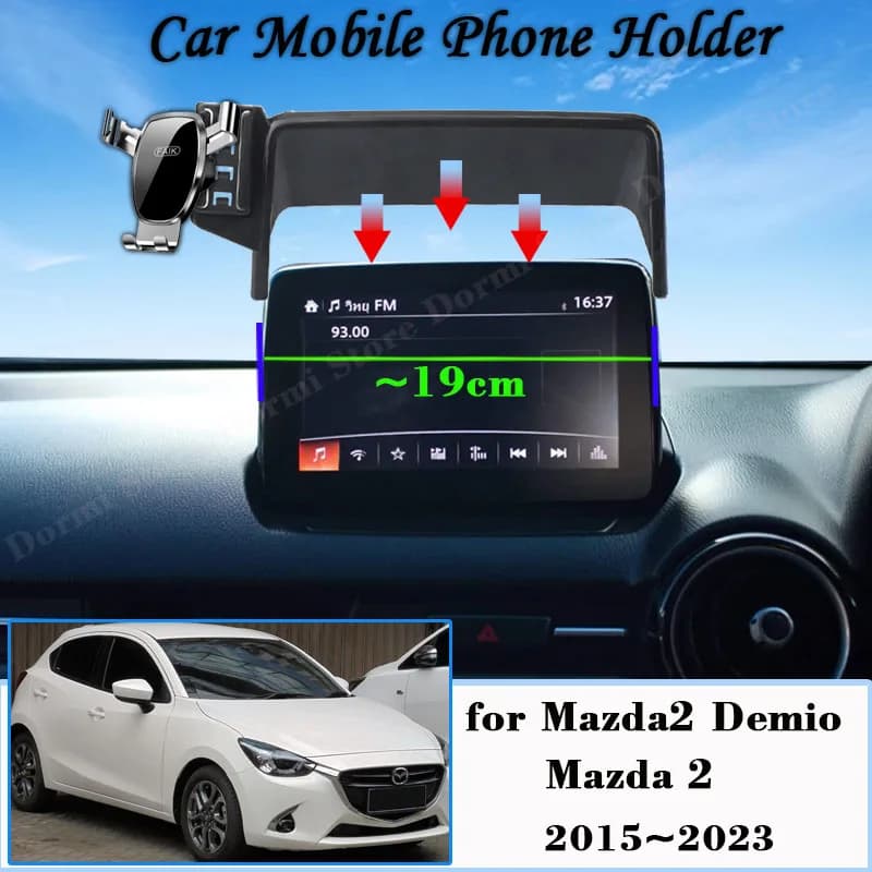 Per Mazda2 Demio Mazda 2 Hatchback 2015 ~ 2023 Schermo Supporto per telefono cellulare per auto Staffa GPS Supporto per gravità Supporto per supporto Accessori