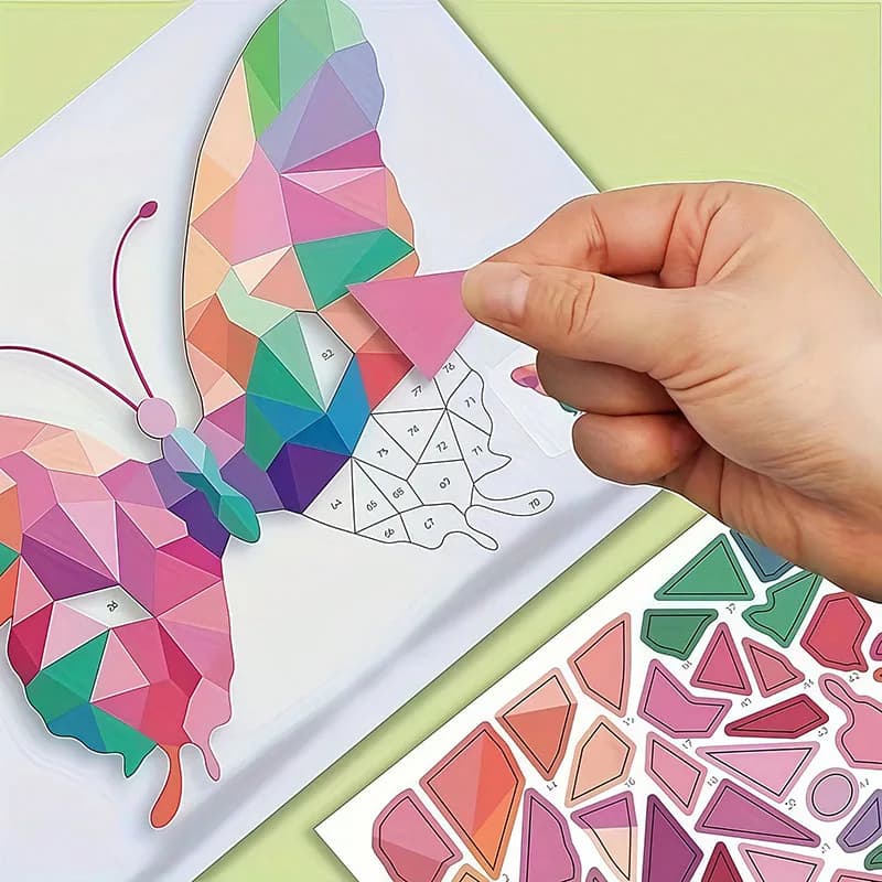 3D Animal Puzzle Stickers Art set handmade creative collage with self-adhesive paper Gifts for return to school education