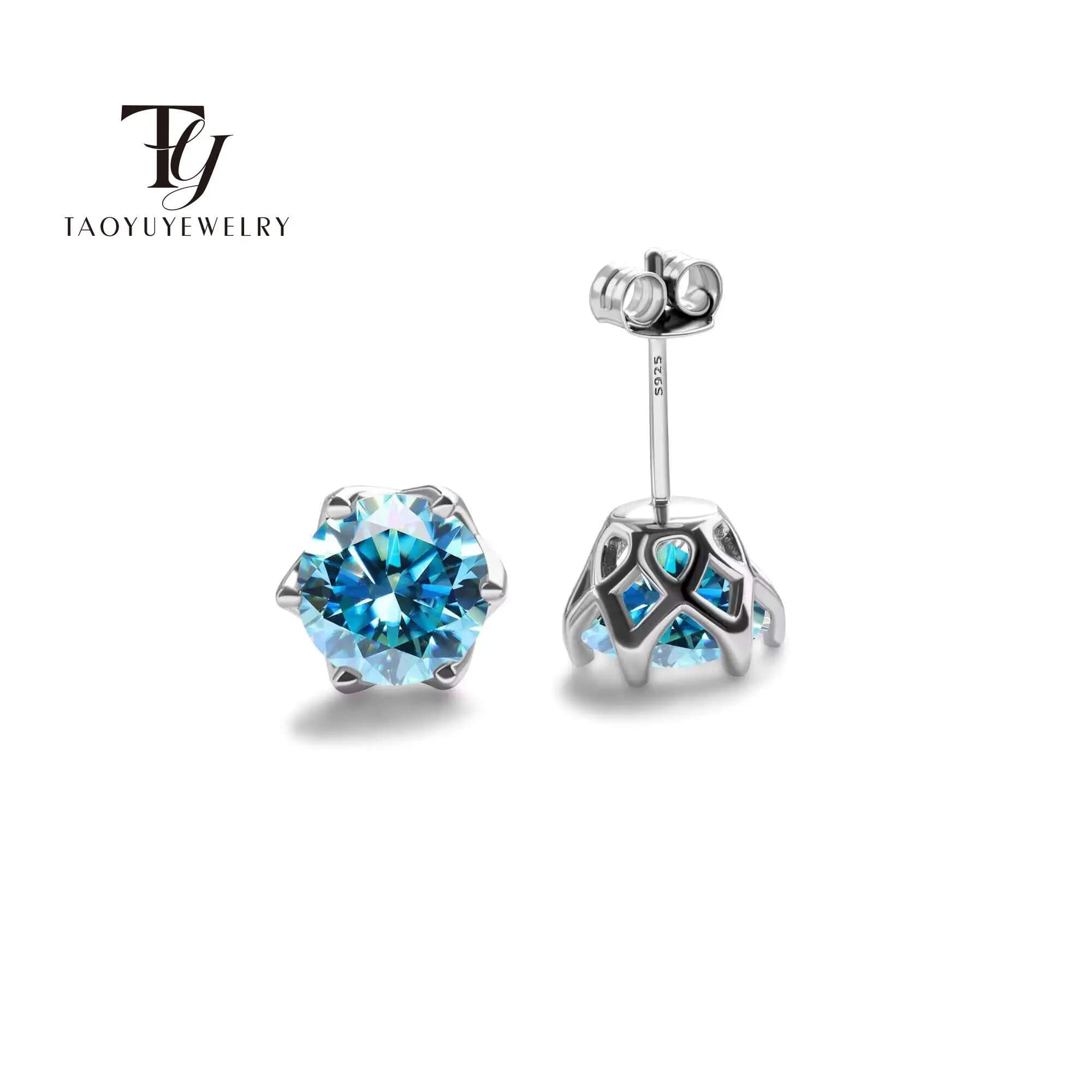 Orecchini da donna in Moissanite in argento Sterling 925 con diamante Moissanite da laboratorio certificato super scintillante regalo di gioielleria femminile