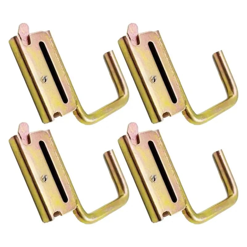 Ganci per binario elettronico 4 pezzi Ganci per binario elettrico in ferro zincato Raccordo a molla Accessori per binario elettronico per sistemi di ancoraggio del carico nei camion