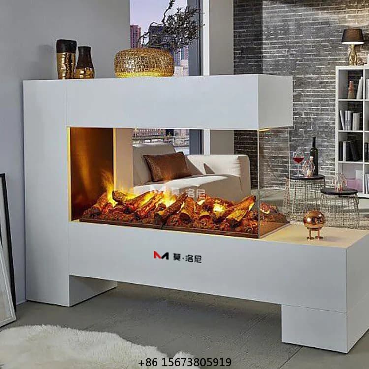 Caminetto Elettrico 3D da 80 Pollici con Fiamma Tattile e Umidificazione, Atomizzazione Manuale