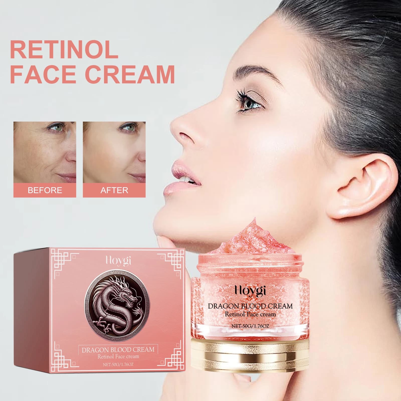 Crema da notte al retinolo 50g Crema idratante viso antietà rassoda la pelle Riduce le linee delle rughe Crema idratante alla vitamina E per rassodare