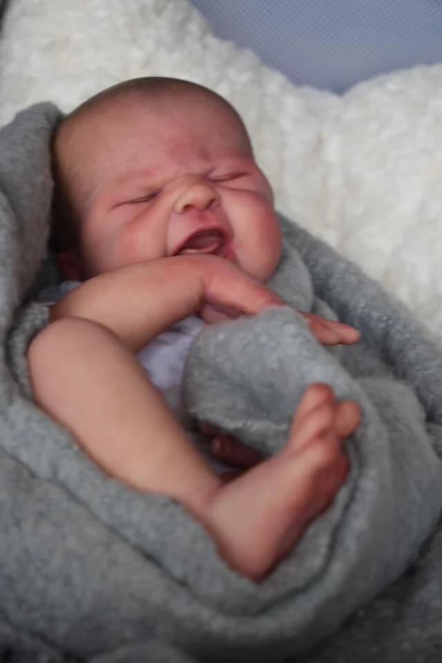 Bambola finita da 19 pollici MARIA "Baby's FIRST CRY" come l'immagine 3D pelle dipinta capelli vene visibili Reborn Baby Doll