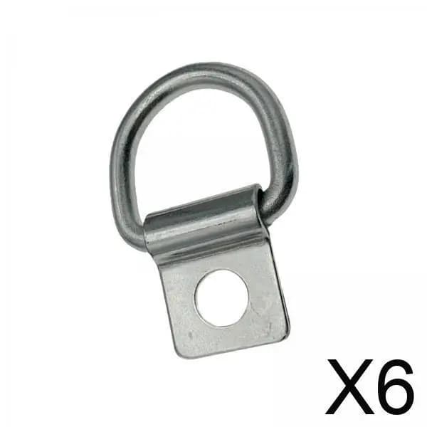 Anello di fissaggio per auto Anello a D in argento Ancoraggio per legare Facile installazione Chiusura per barca per rimorchio per camion ATV SUV Traino per magazzino