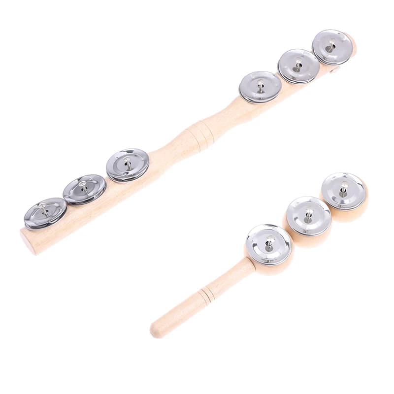 Campanello in legno XM 1pOrff a 3/6 campanelli, strumento a percussione portatile per appassionati di musica, sonaglio in legno per neonati, giocattoli educativi per bambini