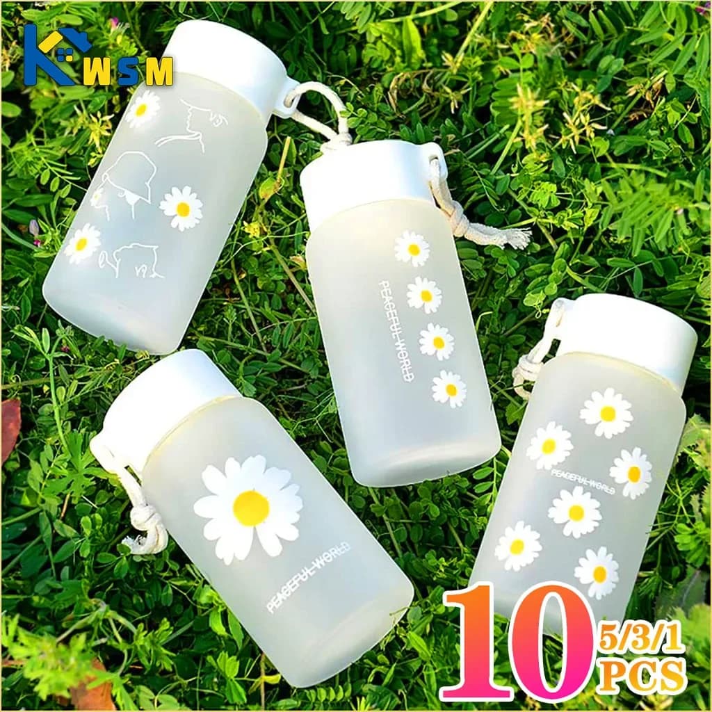 Small Satin Plastic Satin Satin Tea Mug Transparent Portable Travel Cup BPA Kids Water Bottle with Outdoor Pretty Girl Water Cup without BPA