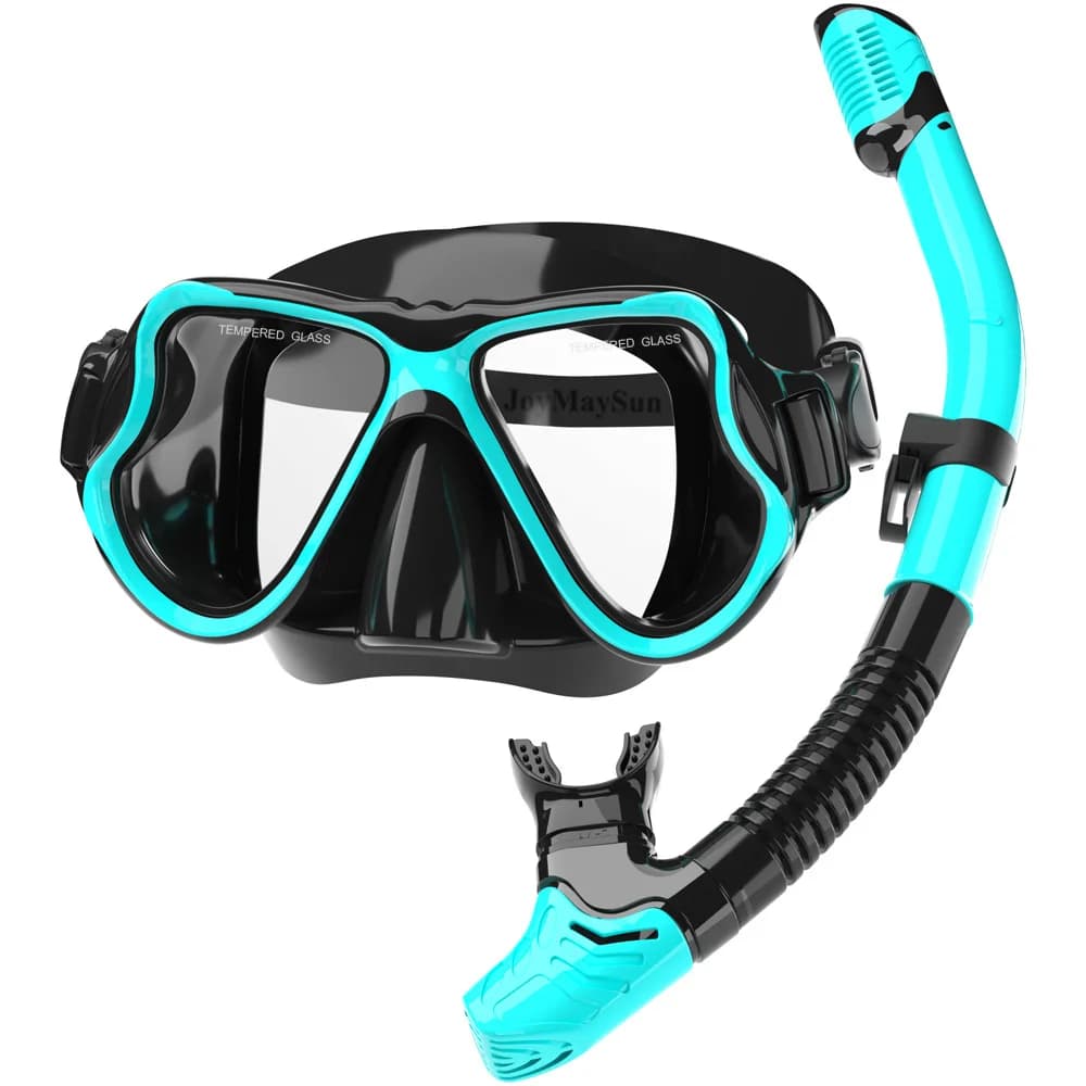 Set maschera da snorkeling a secco Panoramica ampia vista Antiappannamento per adulti Snorkeling subacqueo Nuoto Allenamento Occhiali da sub Regolabili