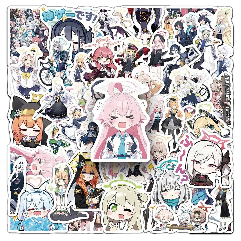 10/30/50pcs Blu Archivio Anime Gioco Adesivi Carino Takanashi Hoshino Sunaookami Shiroko Cartoon Decalcomanie per il Computer Portatile Notebook Telefono