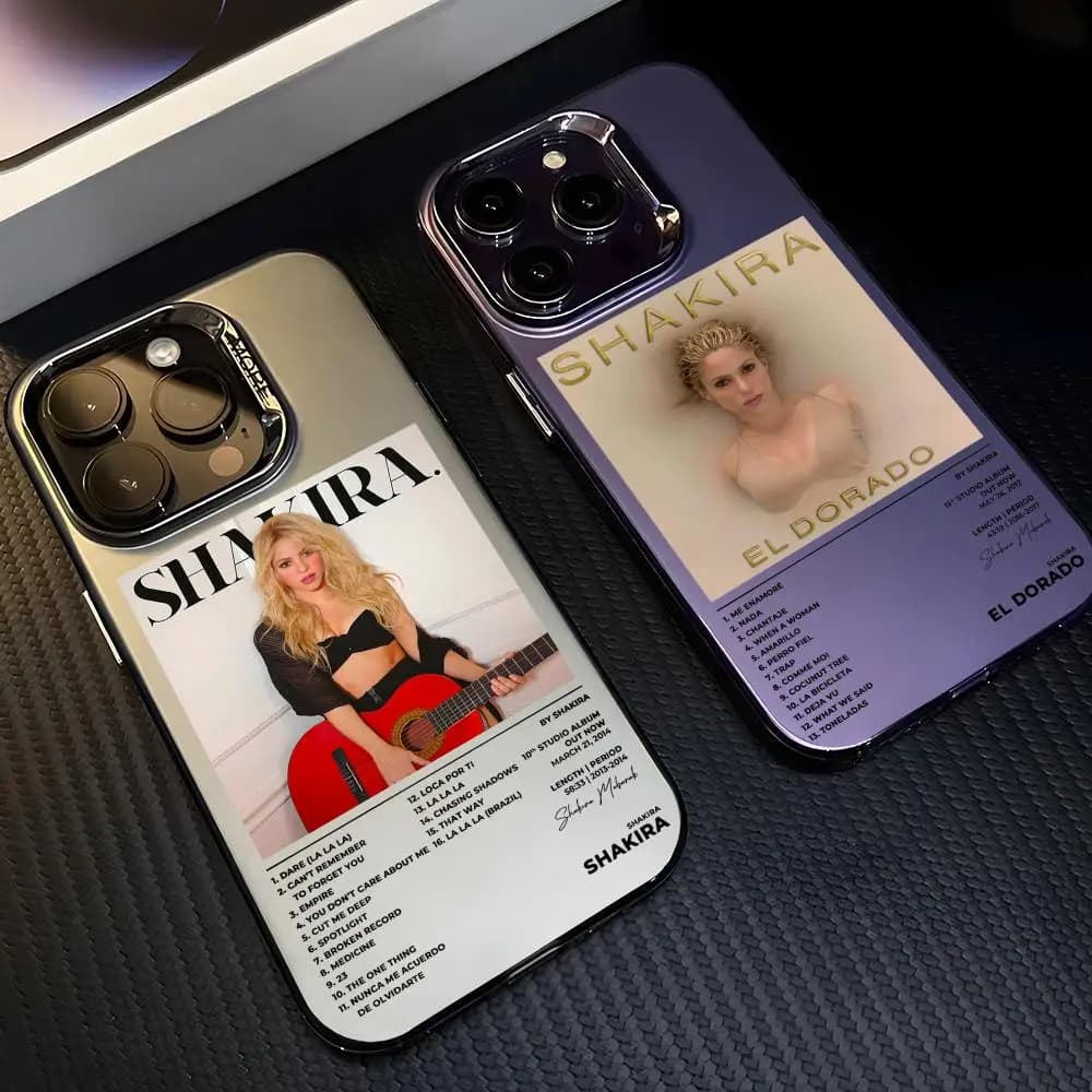 Singer S-Shakira Phone Case for iPhone 17 16 15 14 13 12 11 Pro Max, Designer Opaca Laser Aurora