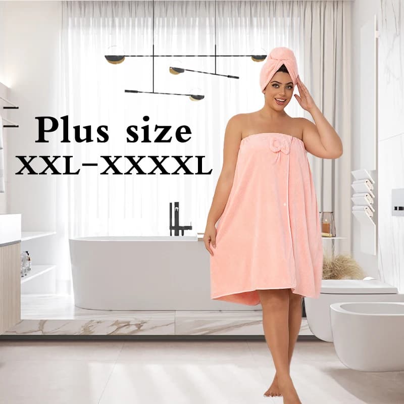 Adjustable bath skirt set, large bath skirt and princess shower head, soft ultra absorbent thickened for travel and sauna